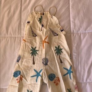 Zara Cream Kids One-Piece with Beach Print